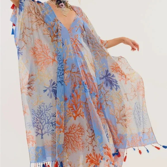 Coral Reef Print Maxi Dress - Picture 4 of 6